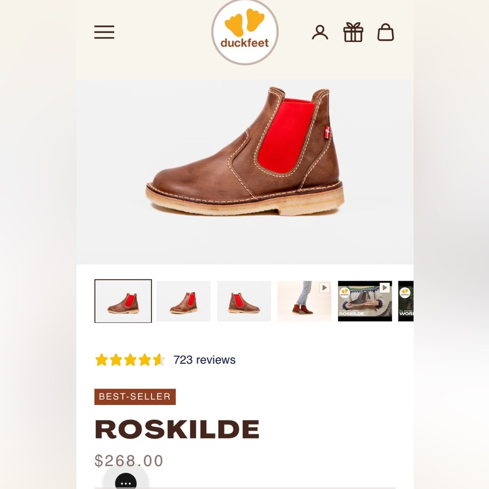 Duckfeet Roskilde Brown Leather Ankle Boots